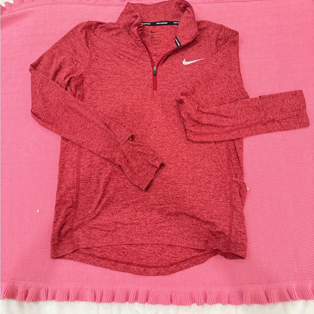 Nike Red Dri-FIT Quarter-Zip Pullover